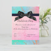 Pastel marmer bachelorette groen roze nieuwe leuke kaart (Staand voorkant)
