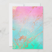 Pastel marmer bachelorette groen roze nieuwe leuke kaart (Achterkant)