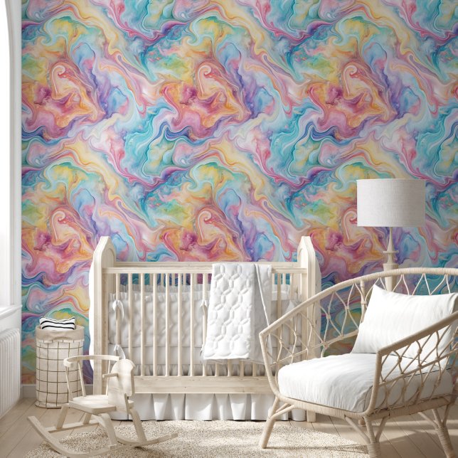 Pastel Marmer Behang (Kinderen)