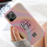 Pastel marmer business corporate logo qr code Case-Mate iPhone 14 pro max hoesje<br><div class="desc">Moderne regenboogpastel marmer holographic business corporate logo qr code. Een eenvoudige en efficiënte manier om reclame te maken voor je bedrijf.</div>