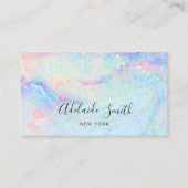 pastel marmer glitter visitekaartje (Voorkant)