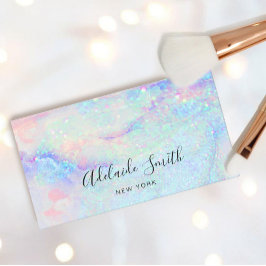 pastel marmer glitter visitekaartje