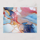 Pastel Marmer met Gouden Elegantie Briefkaart (Voorkant)