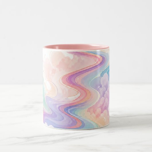 Pastel Marmer Wervel Accent Mok (Center)