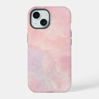 Pastel marmeren inkt achtergrond iPhone 15 case