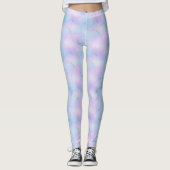  pastel marmeren lavendel hemelsblauw roze leggings (Voorkant)