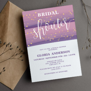 Pastel Mauve Bridal Shower Uitnodiging