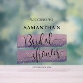 Pastel Mauve Celestial Vrijgezellenfeest Welkom Acryl Bord (Neutraal)