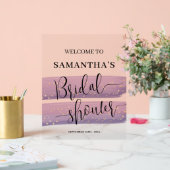 Pastel Mauve Celestial Vrijgezellenfeest Welkom Acryl Bord (Huwelijk)