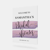 Pastel Mauve Celestial Vrijgezellenfeest Welkom Acryl Bord (Hoek)