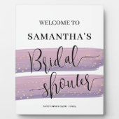 Pastel Mauve Celestial Vrijgezellenfeest Welkom Fotoplaat (Voorkant)