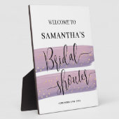 Pastel Mauve Celestial Vrijgezellenfeest Welkom Fotoplaat (Zijkant)
