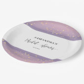 Pastel Mauve Celestial Vrijgezellenfeest Welkom Papieren Bordje (Gekanteld)