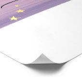 Pastel Mauve Celestial Vrijgezellenfeest Welkom Poster (Hoek)