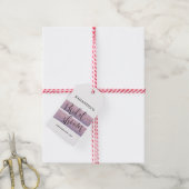 Pastel Mauve Hemelse Bruidsdouche Cadeaulabel (Met Touw)