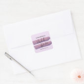 Pastel Mauve Hemelse Bruidsdouche Vierkante Sticker (Envelop)