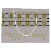 Pastel Mauve met modern patroon Groot Cadeauzakje (Achterkant)