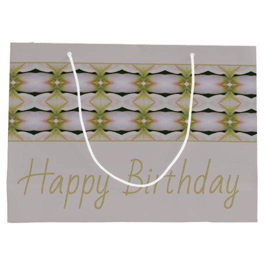 Pastel Mauve met modern patroon Groot Cadeauzakje (Achterkant)