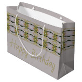 Pastel Mauve met modern patroon Groot Cadeauzakje (Achterkant Gekanteld)