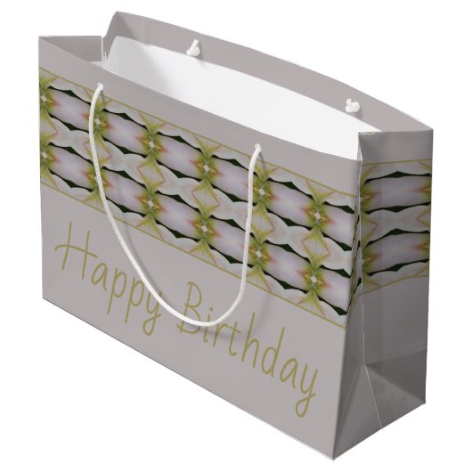 Pastel Mauve met modern patroon Groot Cadeauzakje (Achterkant Gekanteld)