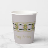 Pastel Mauve Patroon Papieren Bekers (Achterkant)