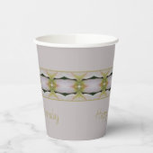 Pastel Mauve Patroon Papieren Bekers (Links)