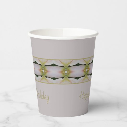 Pastel Mauve Patroon Papieren Bekers (Links)