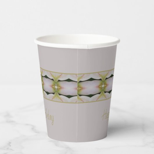 Pastel Mauve Patroon Papieren Bekers (Rechts)