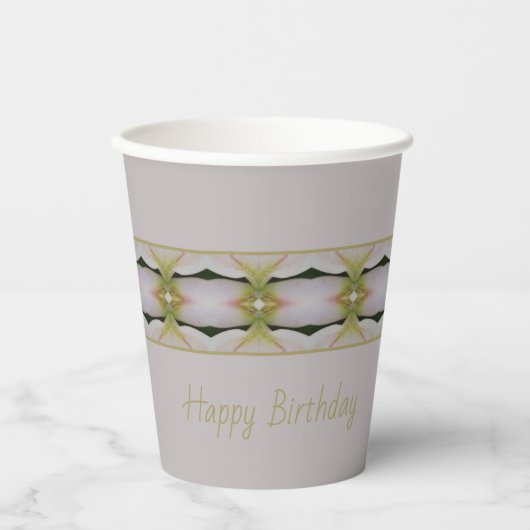 Pastel Mauve Patroon Papieren Bekers (Voorkant)