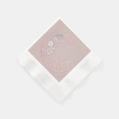 Pastel Mauveine Floral Motief Design Servet (Hoek)