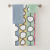 Pastel MCM kleurrijke lijnen Bad Handdoek (Insitu)