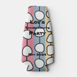 Pastel MCM kleurrijke lijnen Flesjeskoeler