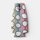 Pastel MCM kleurrijke lijnen Flesjeskoeler (Achterkant)