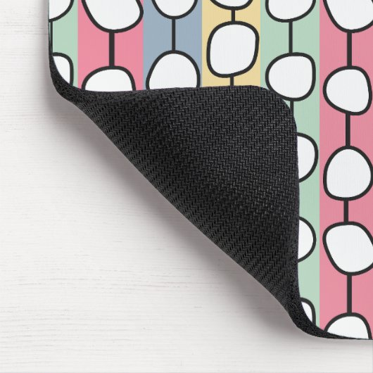 Pastel MCM kleurrijke lijnen Muismat (Hoek)