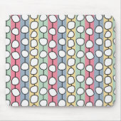 Pastel MCM kleurrijke lijnen Muismat (Voorkant)