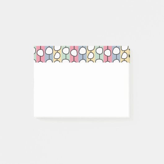 Pastel MCM kleurrijke lijnen Post-it® Notes (Voorkant)