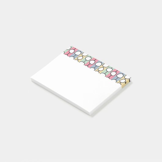 Pastel MCM kleurrijke lijnen Post-it® Notes (Schuin)