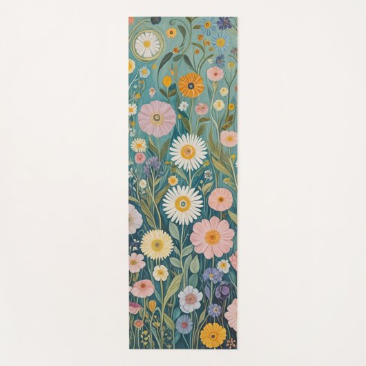 Pastel Meadow Bliss Yogamat (Voorkant)