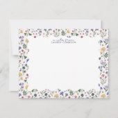 Pastel Meadow Floral Wavy Frame Note Card Kaart (Voorkant)