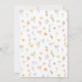 Pastel Meadow Flowers Spring Summer Save the Date Kaart (Achterkant)