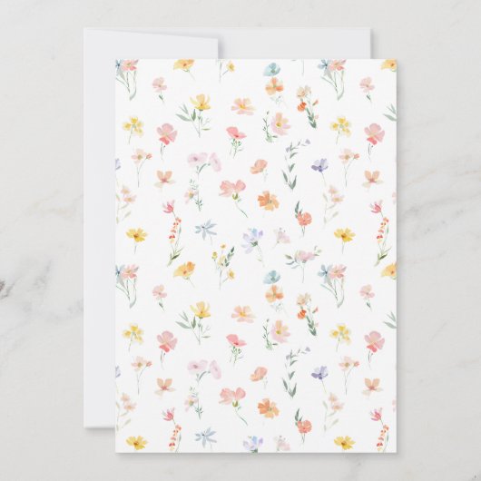 Pastel Meadow Flowers Spring Summer Save the Date Kaart (Achterkant)