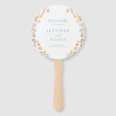 Pastel Meadow Flowers Wildflowers Wedding Program Handwaaier (Voorkant)