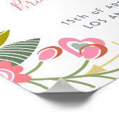 Pastel meadow vrijgezellenfeest welkomstbord poster (Hoek)