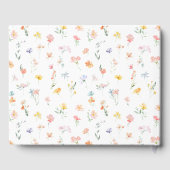 Pastel Meadow Wildflower Gift Wedding Guest Book Gastenboek (Achterkant)