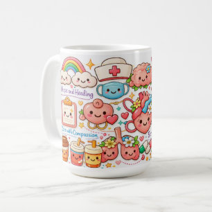 Pastel Medische Iconen voor Zorgprofessionals Koffiemok