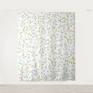 Pastel Meerkleurig Delicaat Botanisch Wingerdpatro Wandkleed