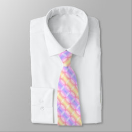 Pastel Meerkleurig Patroon Heren Zijden Halsband Stropdas