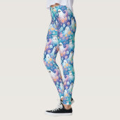 Pastel Meisje Halloween Schattige Spook Retro Flor Leggings (Links)