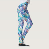 Pastel Meisje Halloween Schattige Spook Retro Flor Leggings (Rechts)
