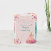 Pastel Meisjes Verjaardag Kaart Onze Kleine Prinse (Voorkant)